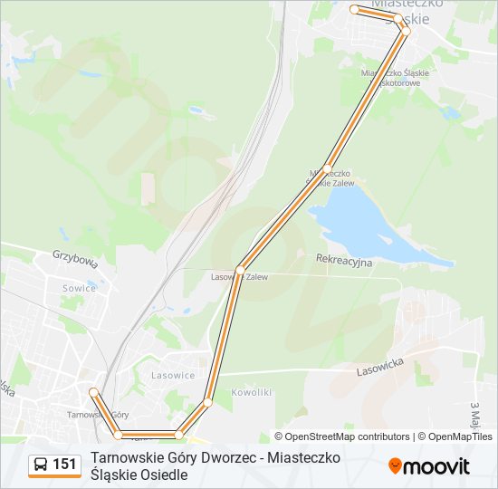 151 bus Line Map