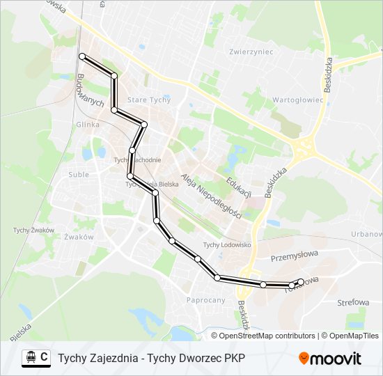 C cable car Line Map