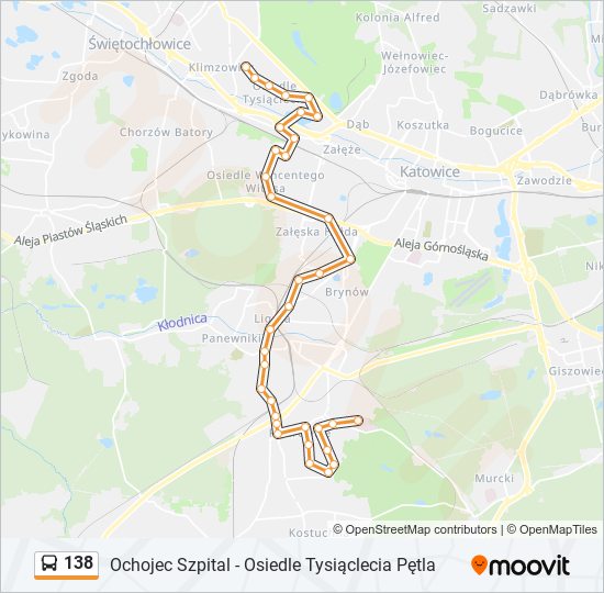 138 bus Line Map