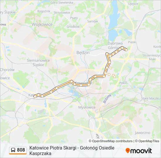 808 Bus Line Map