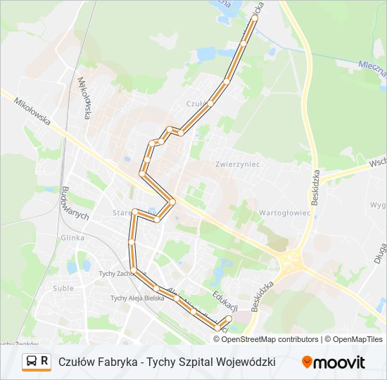 R bus Line Map