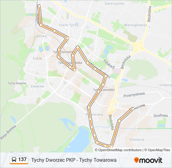 137 bus Line Map