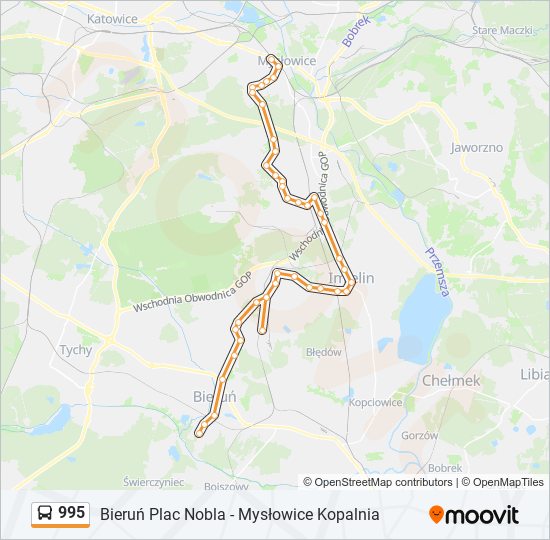 995 bus Line Map