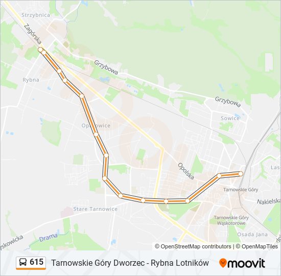 615 bus Line Map