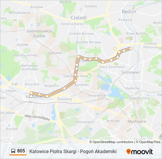 805 Autobus Line Map