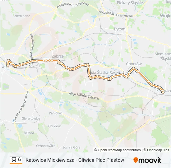 Автобус 6: карта маршрута