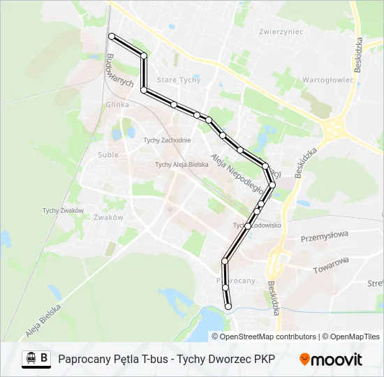 B Cable Car Line Map