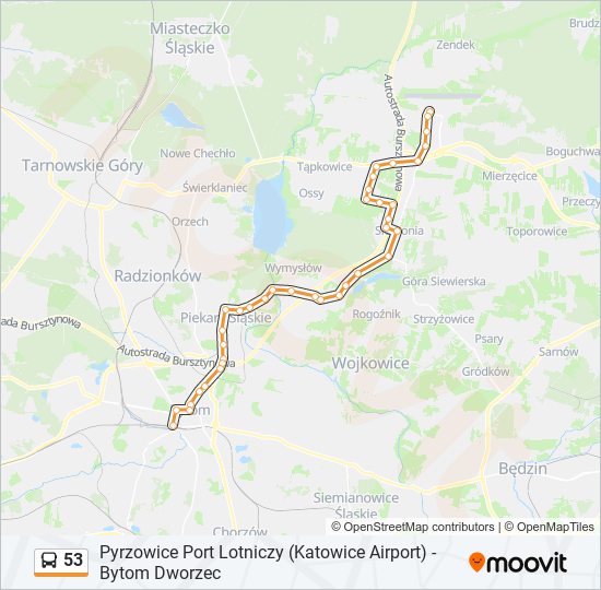 53 bus Line Map