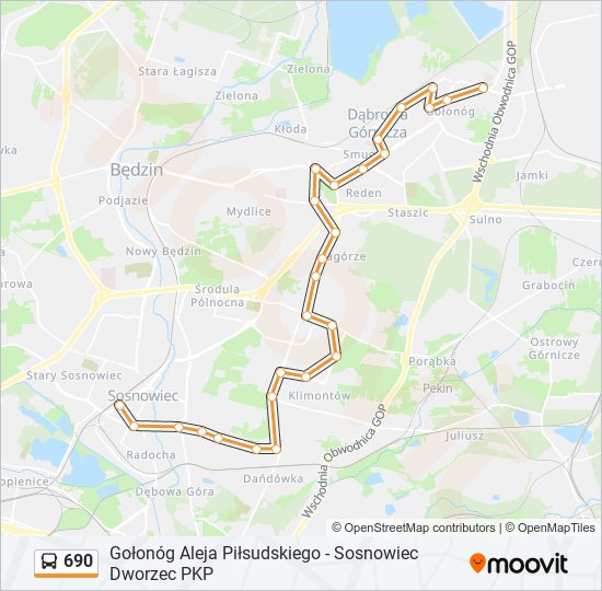 690 bus Line Map