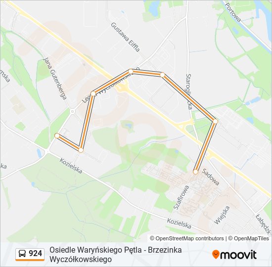 924 bus Line Map