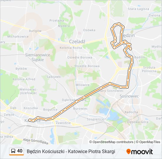 40 bus Line Map