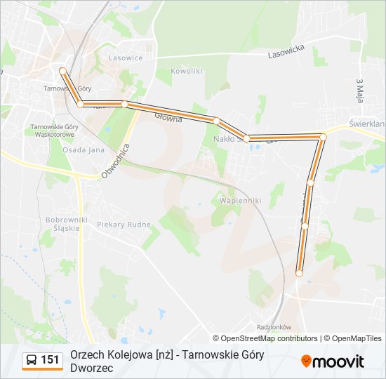 151 bus Line Map