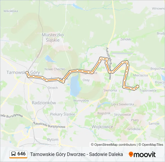 646 Bus Line Map