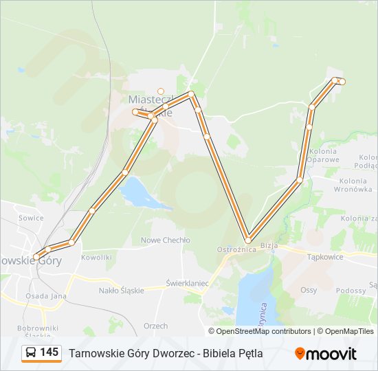 145 bus Line Map