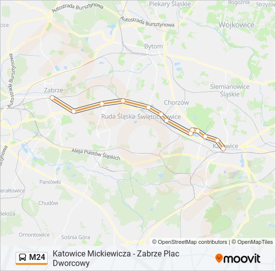 M24 bus Line Map