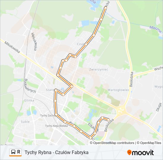 R bus Line Map