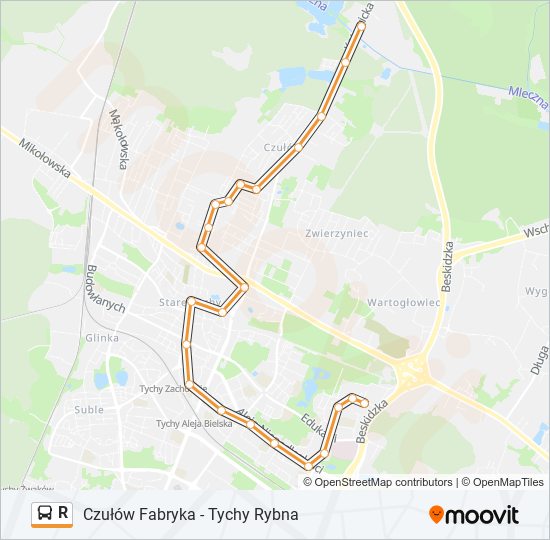 R bus Line Map