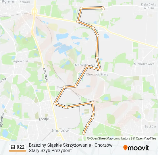 922 Bus Line Map