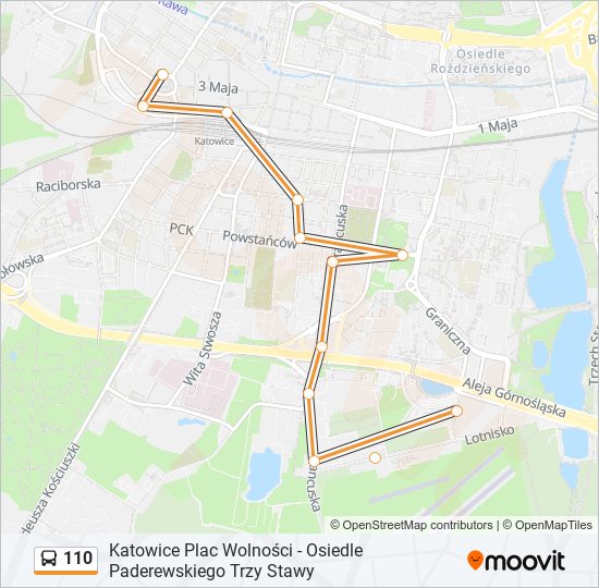 110 bus Line Map