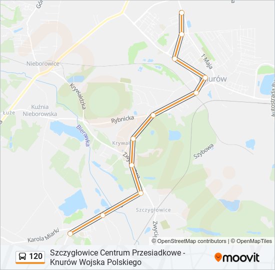 120 bus Line Map