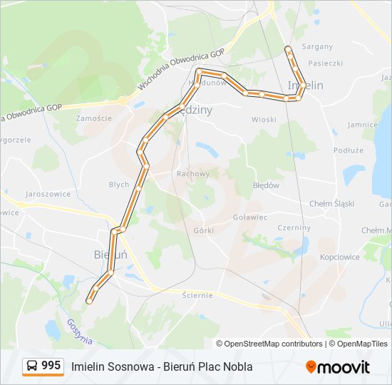 995 bus Line Map