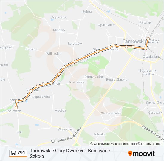 791 bus Line Map