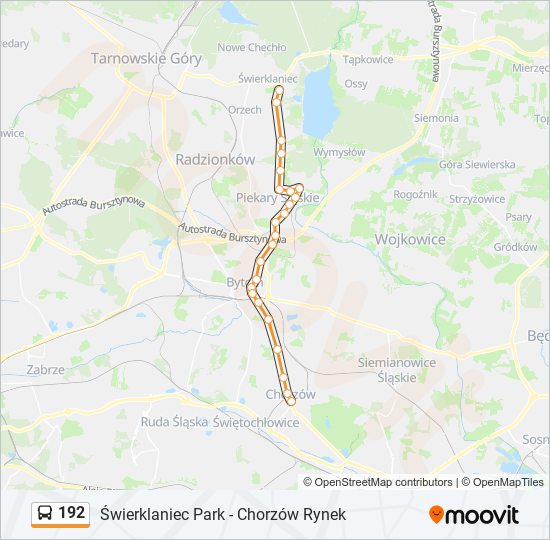 192 bus Line Map