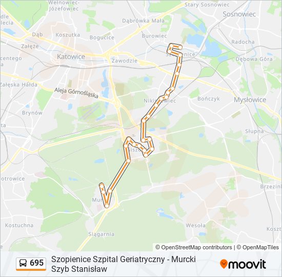 695 bus Line Map