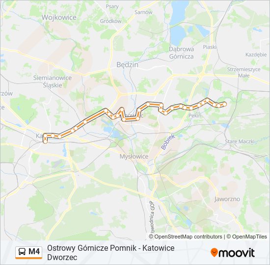 M4 bus Line Map