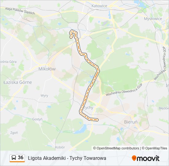 36 bus Line Map