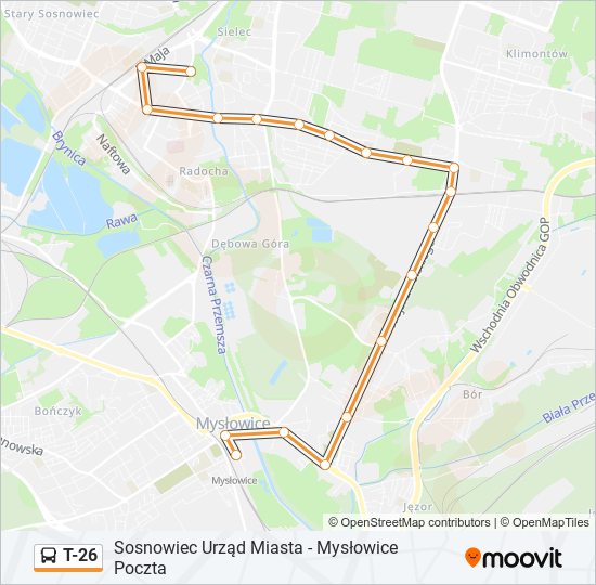 T-26 bus Line Map