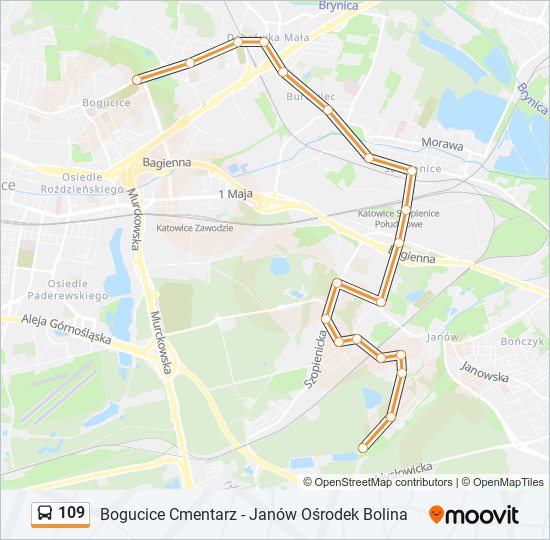 109 bus Line Map