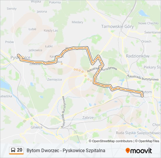 20 bus Line Map