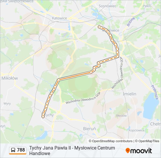 788 bus Line Map