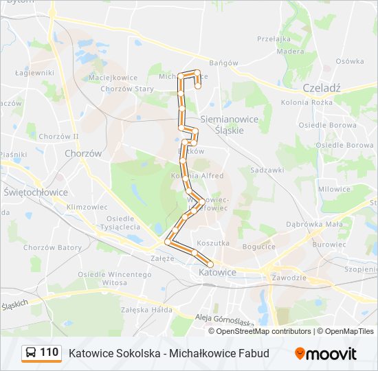 110 bus Line Map