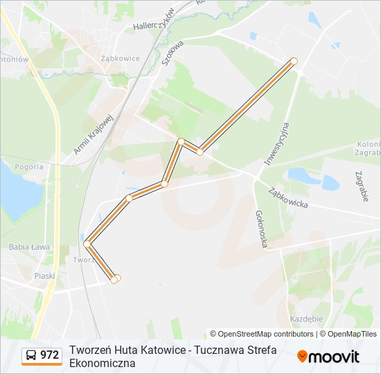 972 bus Line Map