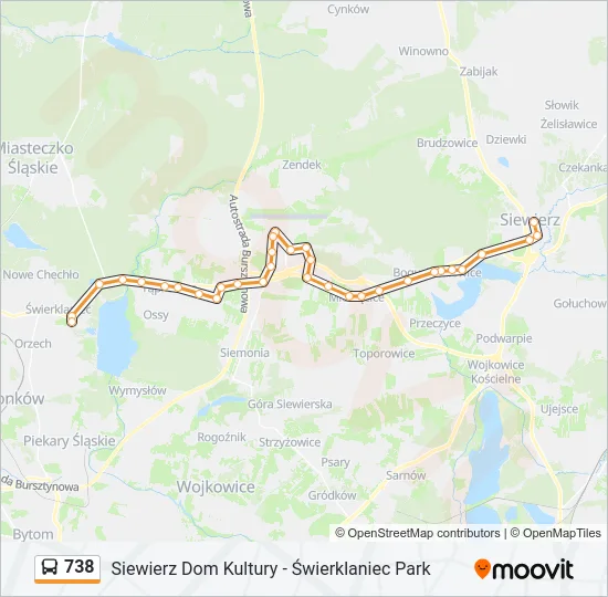 738 Bus Line Map
