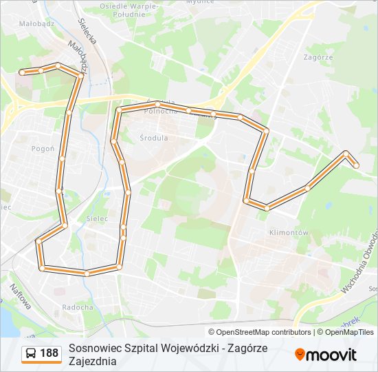 188 bus Line Map