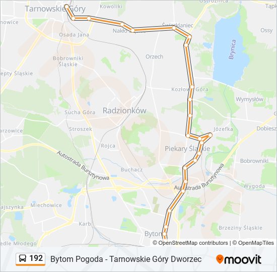 192 bus Line Map