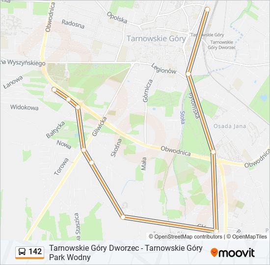 142 bus Line Map