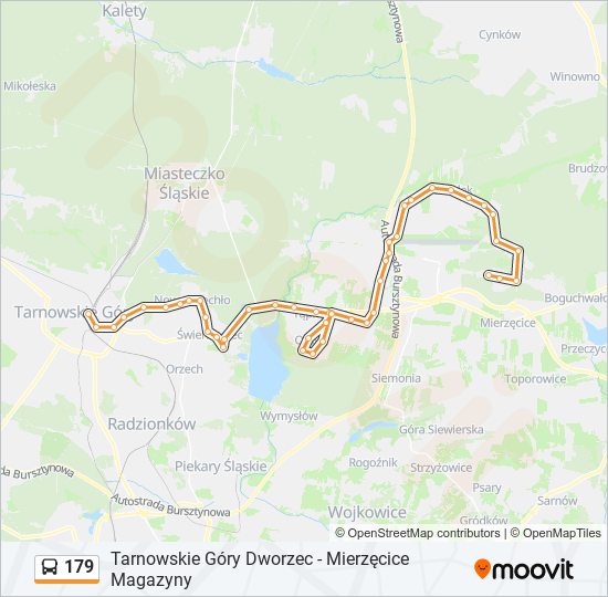 179 bus Line Map