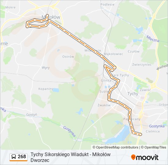 268 bus Line Map