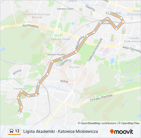 12 bus Line Map