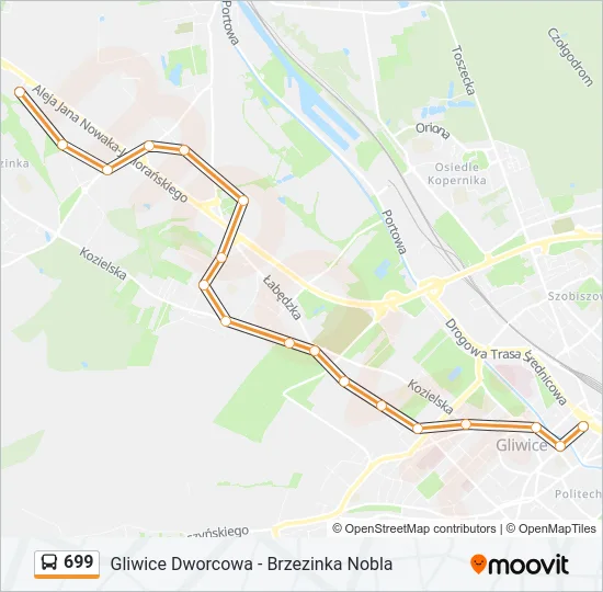 699 Bus Line Map