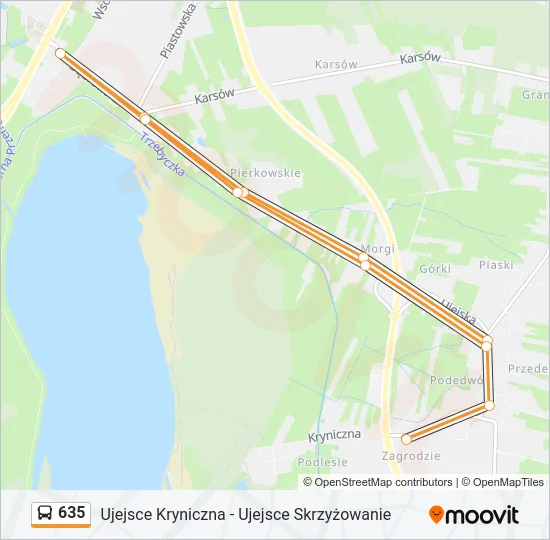 Автобус 635: карта маршрута
