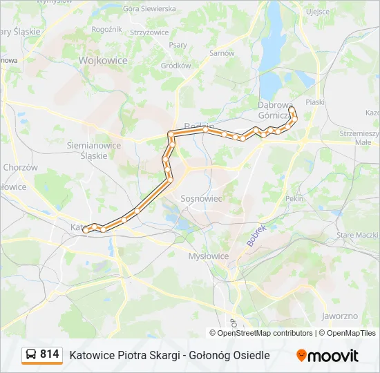 814 Bus Line Map