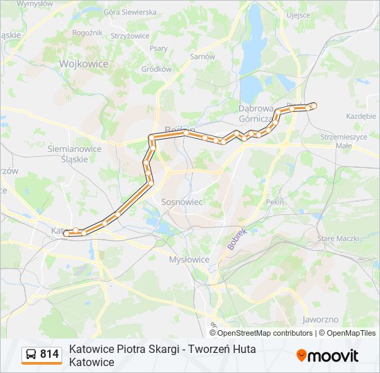 814 bus Line Map