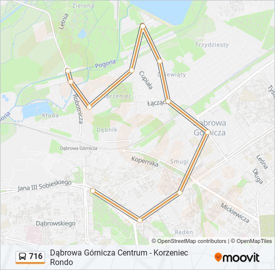 716 bus Line Map