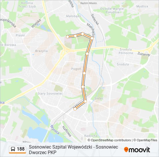 188 bus Line Map