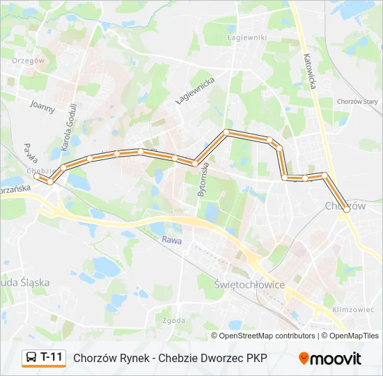 T-11 Bus Line Map